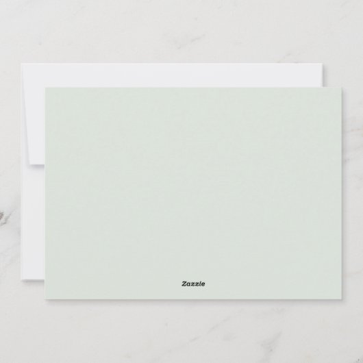 素敵な緑のベビー誕生のお知らせ シーズンカード (裏面)