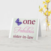 ***素敵な義理の姉**** 誕生日ユーモア*** カード (黄色い花)