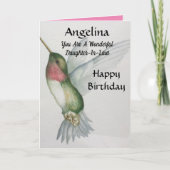 素敵な義理の娘の誕生日甘い鳥 カード (正面)