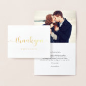 素敵な脚本結婚の写真ありがとう 箔カード (ディスプレー)