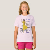 素敵な自転車の女性 Tシャツ (正面フル)