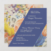 素敵な色彩の鮮やかフローラブライダルシャワーの招待 招待状 (正面/裏面)