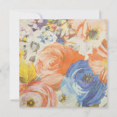 素敵な色彩の鮮やかフローラブライダルシャワーの招待 招待状 (裏面)