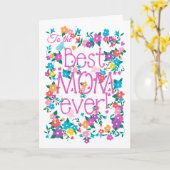 素敵な花のマザーズデーカード 最高のママ カード (黄色い花)