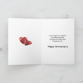 素敵な花の50周年記念カード　カップルへのプレゼント カード (内部)