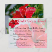 素敵な花の ブライダルシャワーブランunch 招待状 (正面/裏面)