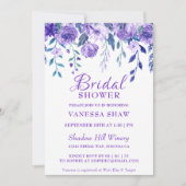 素敵な花ブライダルシャワー招待 招待状 (正面)