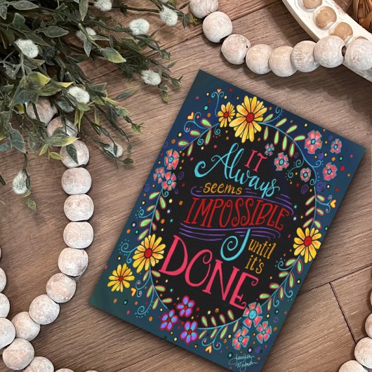 素敵な花柄のインスピレーションあふれる名言 カード