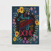 素敵な花柄のインスピレーションあふれる名言 カード (正面)