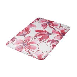 素敵な花柄のバスマット バスマット