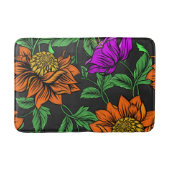 素敵な花柄のバスマット バスマット (正面)