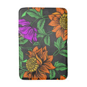 素敵な花柄のバスマット バスマット (正面縦)