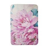 素敵な花柄のバスマット バスマット (正面縦)