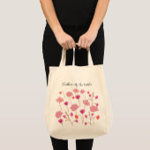 素敵な花柄の結婚式の母親向けドレス トートバッグ (正面(商品))