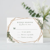 素敵な花柄幾何学模様の出欠確認カード 出欠カード (スタンド正面)