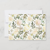 素敵な花模様 |水彩ウェディングRSVP 出欠カード (裏面)