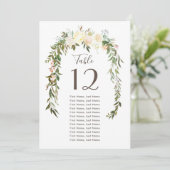 素敵な花模様 |水彩個別テーブルカード (スタンド正面)