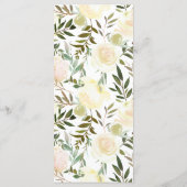 素敵な花模様 |水色結婚の メニュー (裏面)