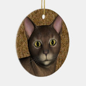 素敵な茶色の猫 セラミックオーナメント (右)