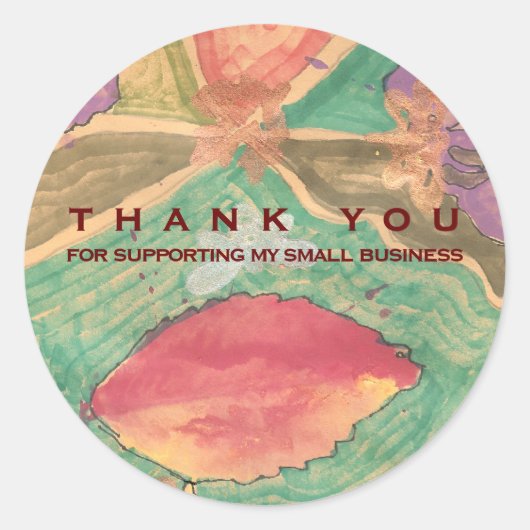 素敵な葉ビジネスの小さなラベル ラウンドシール (正面)