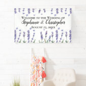 素敵な薄紫のエレガント水の色結婚夏 横断幕 (インサイチュ)