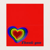 素敵な虹のハートパーソナライズされた。 名刺 (外部フラット)