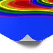 素敵な虹のハート ポスター (角)