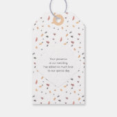 素敵な虹の秋の水彩手描き ギフトタグ (裏面)