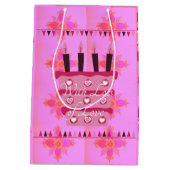 素敵な誕生日をお迎えください。たくさんの愛を込めて ミディアムペーパーバッグ (裏面)