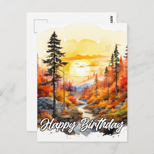 素敵な誕生日をお過ごしください ポストカード (正面/裏面)