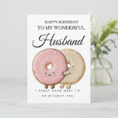 素敵な誕生日カード 夫へ 招待状 (スタンド正面)