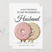 素敵な誕生日カード 夫へ 招待状 (正面/裏面)