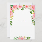 素敵な誕生日 女の子の最初の誕生日 招待状 (裏面)