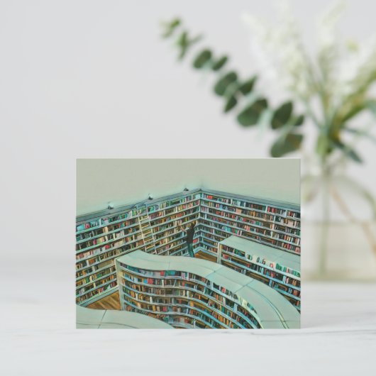 素敵な読書好きのプレゼント ポストカード (スタンド正面)