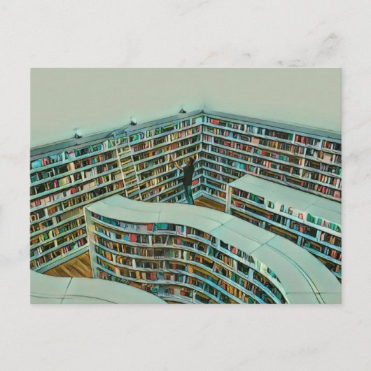 素敵な読書好きのプレゼント ポストカード (正面)