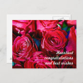 素敵な赤いバラの束ね花 ポストカード (正面/裏面)