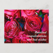 素敵な赤いバラの束ね花 ポストカード (正面)