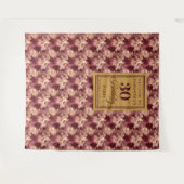 素敵な赤面ブルゴーニュ金ゴールド30thバースデータペストリー タペストリー (正面(横))