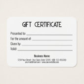 素敵な金ゴールドボウブラックハートギフトボックスギフトカード (裏面)