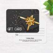 素敵な金ゴールドボウブラックハートギフトボックスギフトカード (デスク)