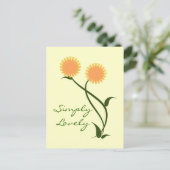 素敵な開花はがき，オレンジ ポストカード (スタンド正面)