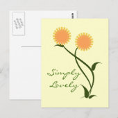 素敵な開花はがき，オレンジ ポストカード (正面/裏面)