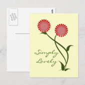 素敵な開花はがき、赤 ポストカード (正面/裏面)