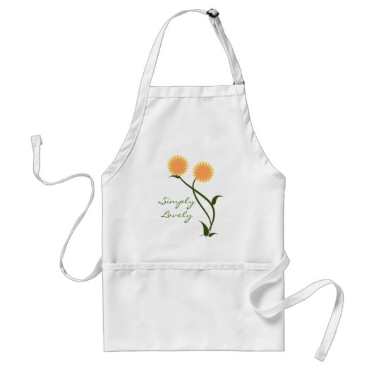 素敵な開花エプロン、オレンジ スタンダードエプロン (正面)