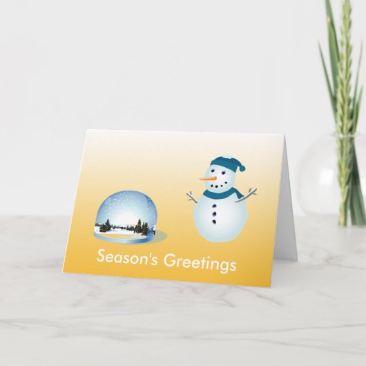 素敵な雪だるまと雪の多い世界季節のごあいさつ シーズンカード (正面)