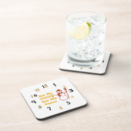 素敵な雪だるまクリスマスすばらしいビジョン コースター