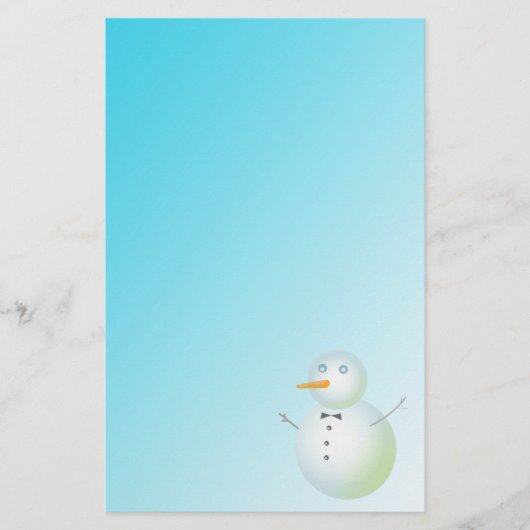 素敵な雪だるま,青 便箋 (正面)