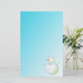 素敵な雪だるま,青 便箋 (スタンド正面)