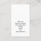 素敵な青い抽象芸術の花とイヤリングカード。 名刺 (裏面)