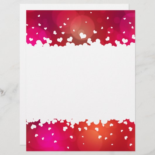 素敵な飛んでいるハート縁どの文房具 (正面/裏面)